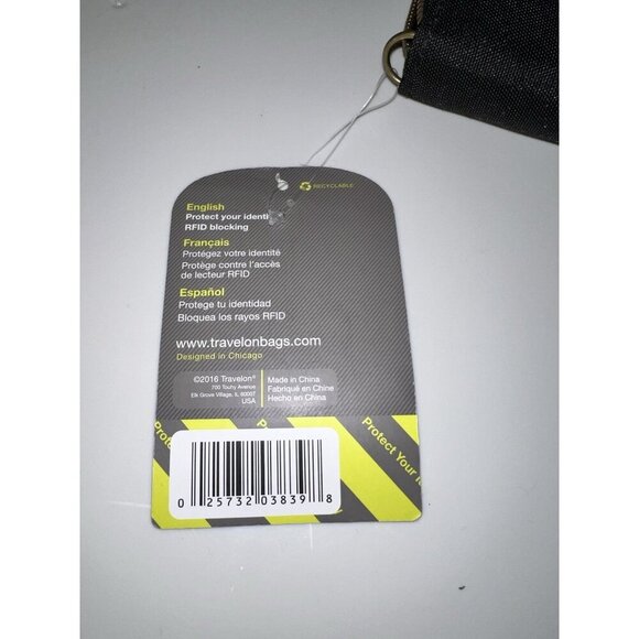 NWT TRAVELON Safe ID Wallet-RFID Blocking-Protects Your Identity Black Zip Aroun - Picture 14 of 15